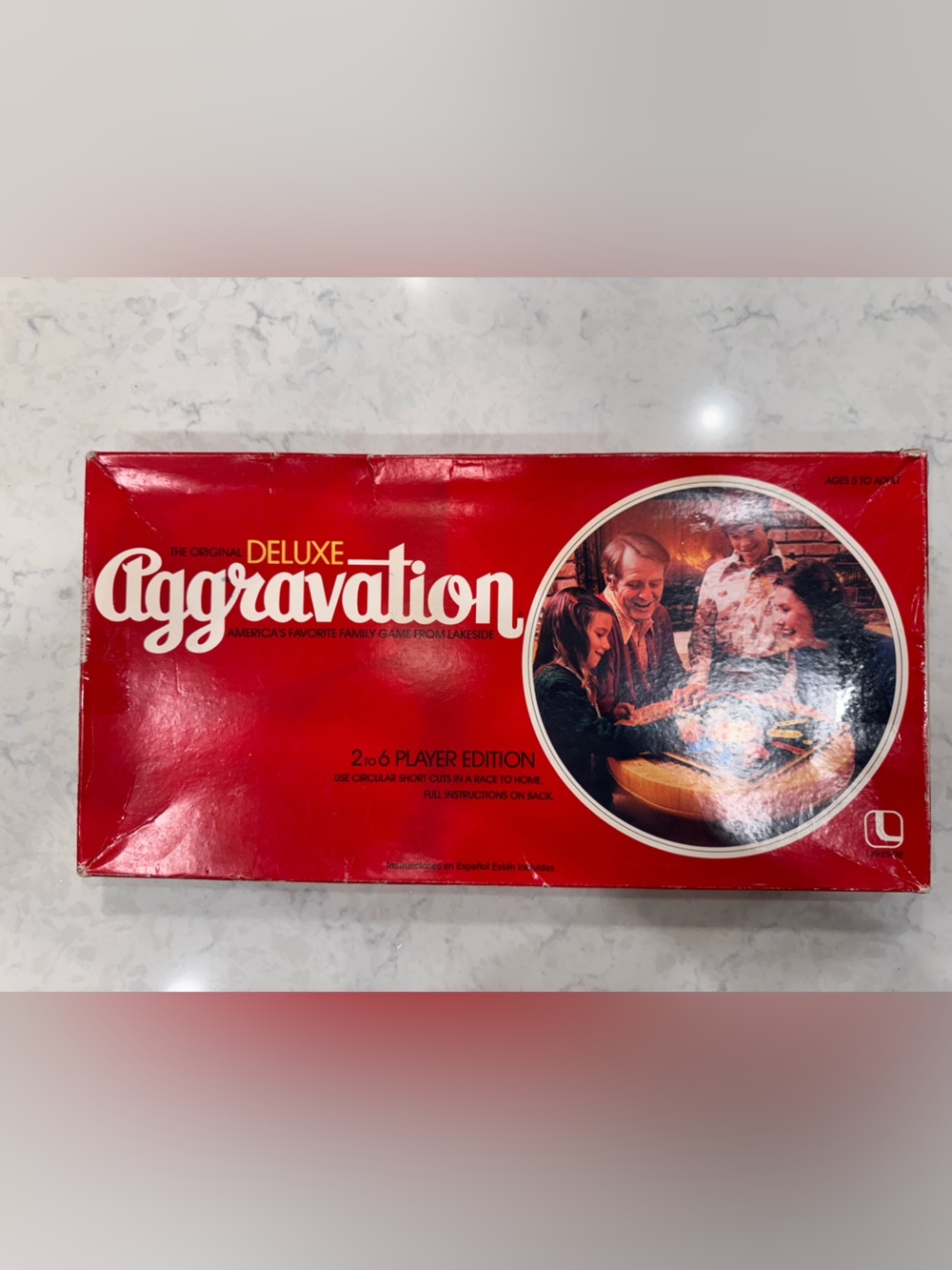 Vintage 1982 Deluxe Aggravation Board Game Lakeside 2-6 Player Retro